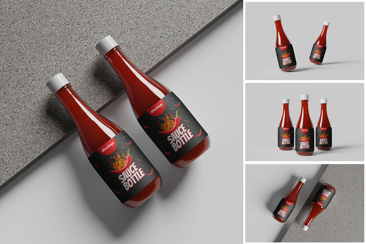Sauce Bottle Mockup, a Product Mockup by MrLetters (Photo 1 of 5)