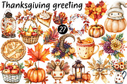 Thanksgiving greeting elements, a Seasonal Illustration by CitraGraphics (Thumbnail 1 of 7)