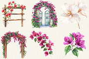 Bougainvillea Flower Clipart, an Illustration by OK Design (Thumbnail 2 of 5)