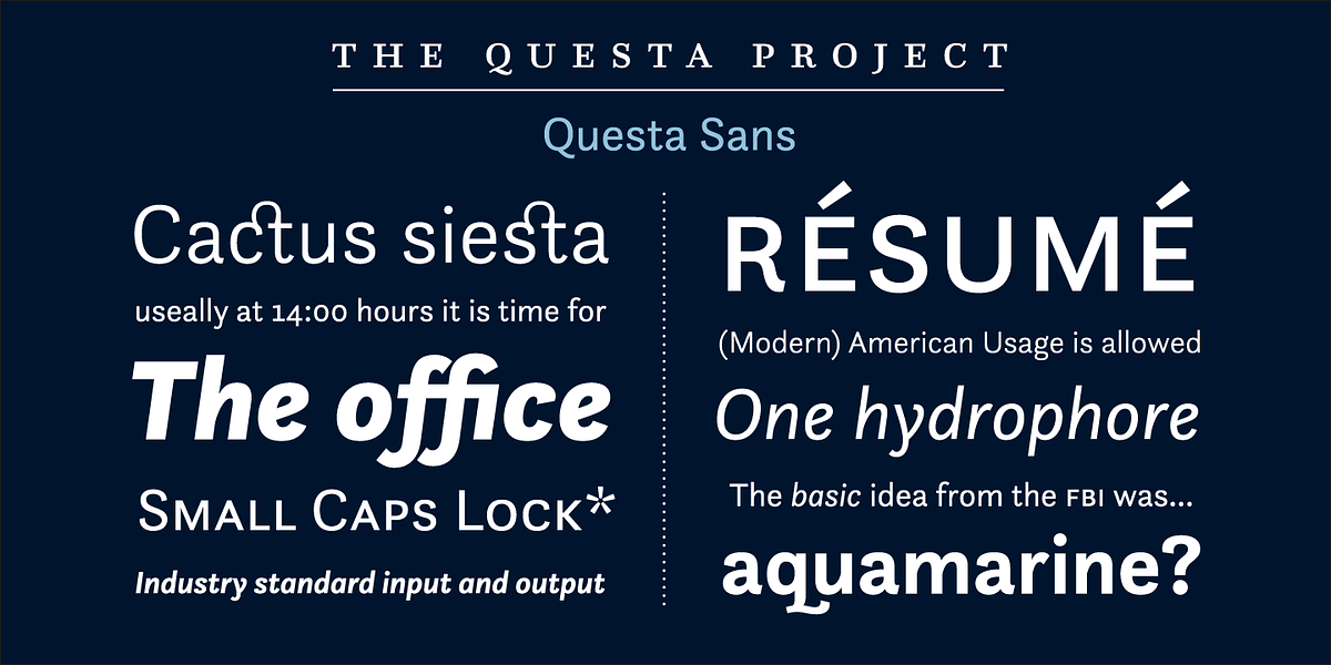 Questa Sans, a Sans Serif Font by The Questa Project (Photo 3 of 4)