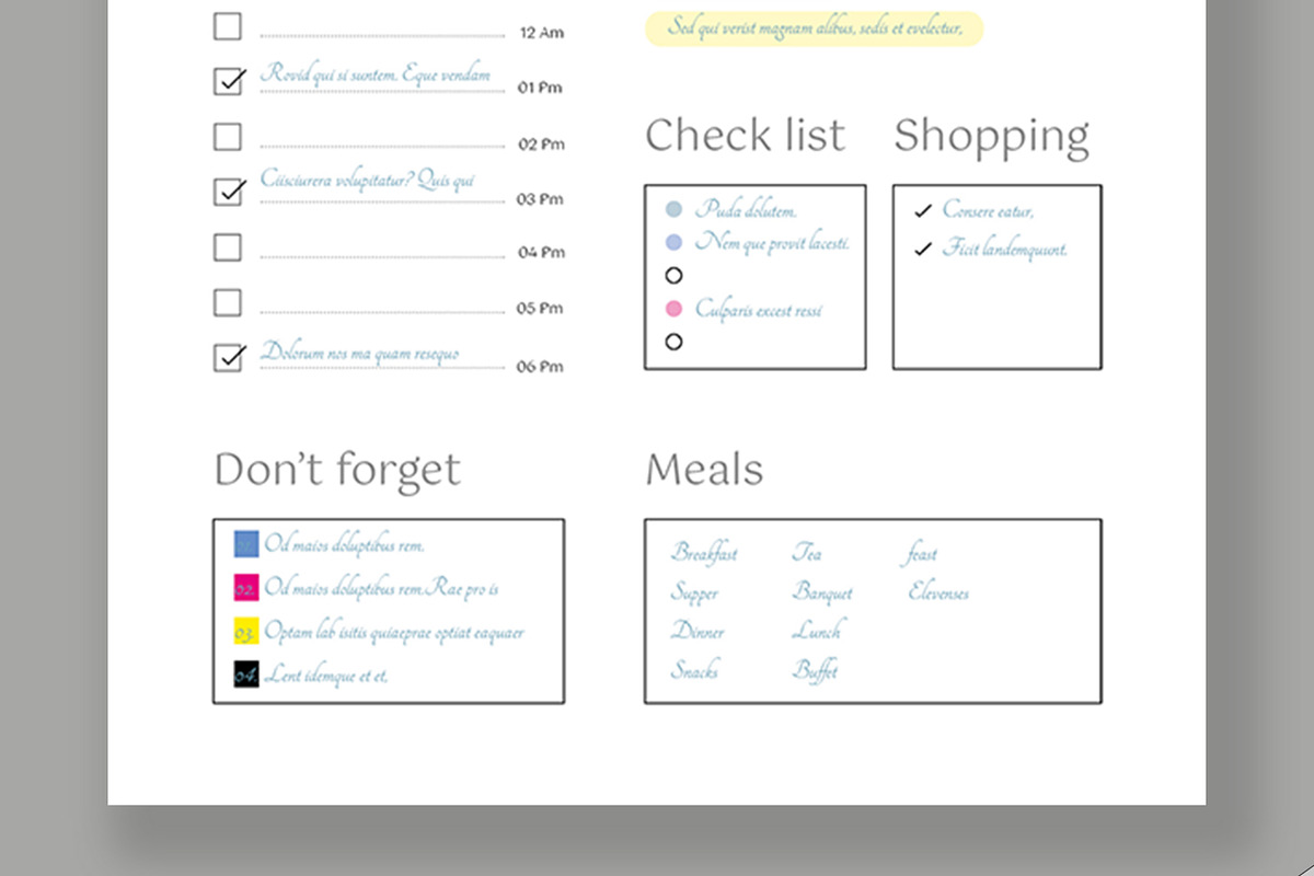 Daily Planner Layout, a Stationery Template by ContestDesign (Photo 3 of 5)