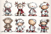 Whimsical Dolls Clipart Bundle, an Illustration by Dream Creation (Thumbnail 3 of 7)