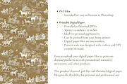 Equestrian Toile de Jouy Pattern, a Pattern Graphic by Hughes Studio (Thumbnail 7 of 8)