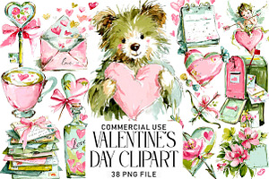 Valentine's Day Clipart, an Illustration by Daily.Designs