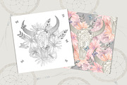 Watercolor skull bull, flowers, a Graphic by Natikka Art (Thumbnail 2 of 5)