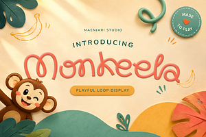 Monkeela | Playful Loop Display Font