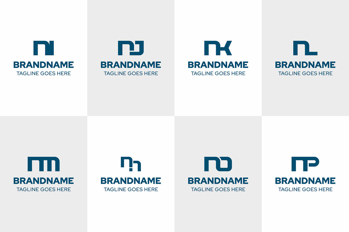 Letters NI NJ NK NL NM NN NO NP Logo, a Branding & Logo Template by Pray Art Design Studio (Photo 1 of 2)