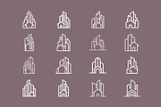 Minimalist Building Icons, an Object Illustration by Vectorium Studio (Thumbnail 2 of 3)