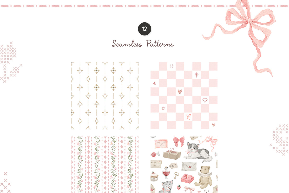Whimsical Love Watercolor clipart, a Decorative Illustration by Kreker Kate (Photo 5 of 11)