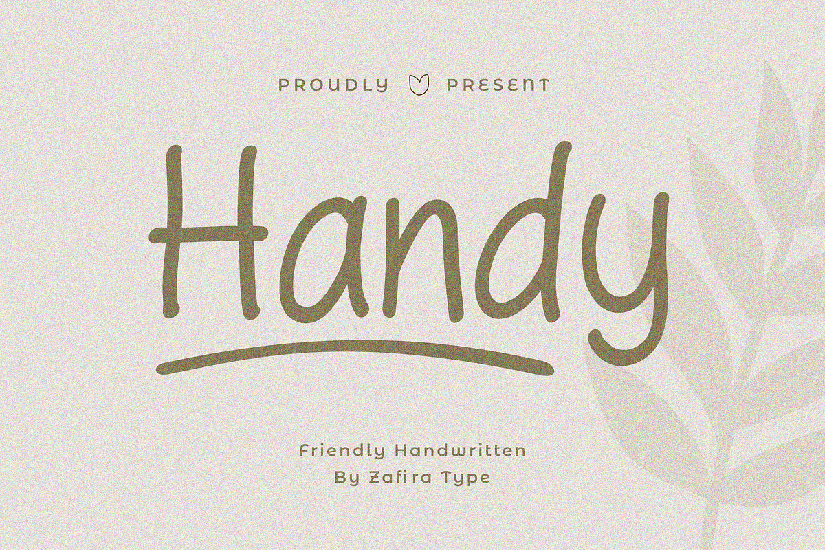 Handy, a Handwritten Font by Zafiratype (Photo 1 of 5)