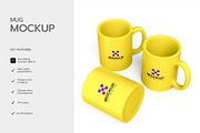Modern Set of Coffee Mugs Mockup, a Product Mockup by graphypix (Thumbnail 2 of 4)
