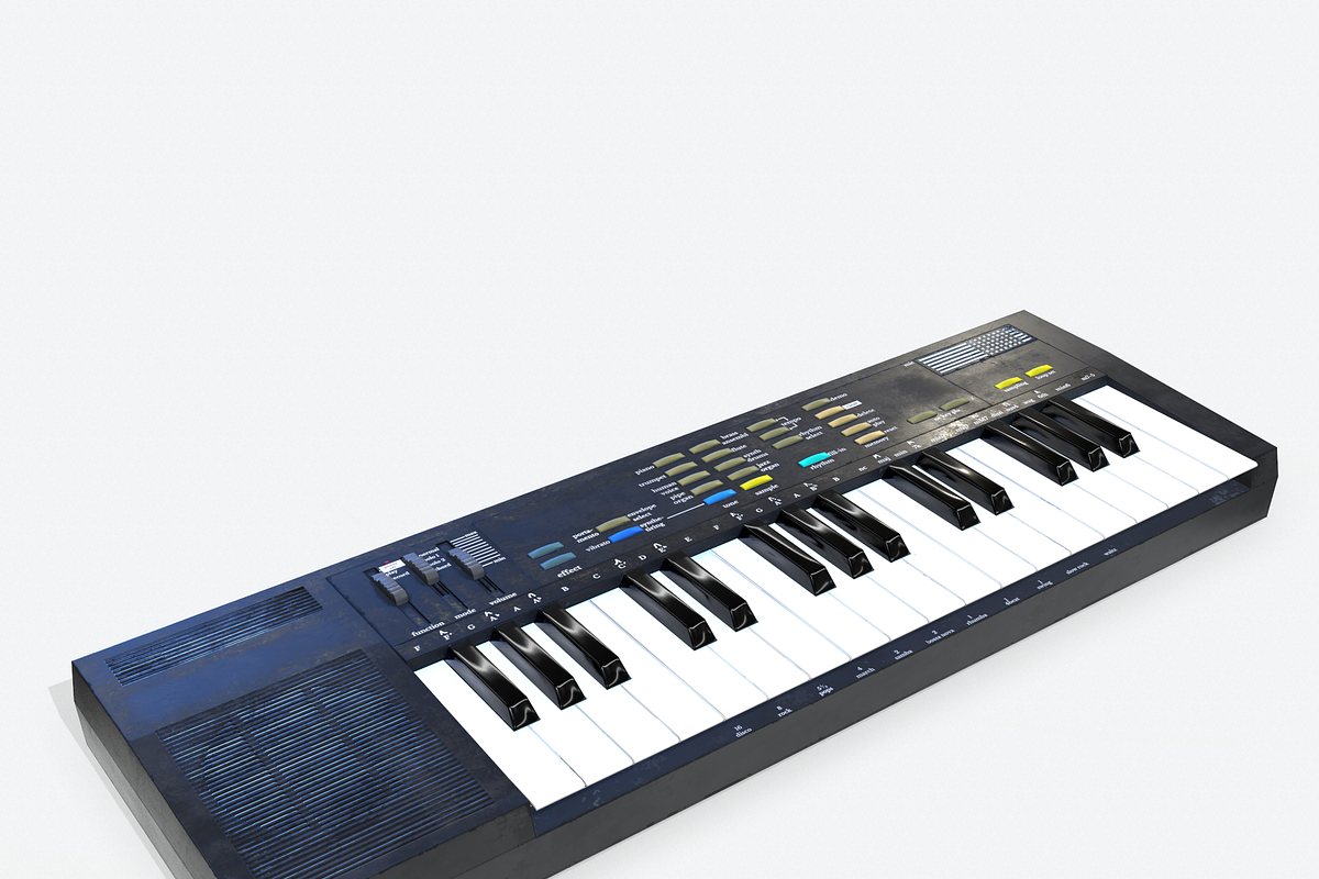 Synthesizer PBR Low Poly, an Object 3D Model by Daniel Mikulik (Photo 2 of 14)