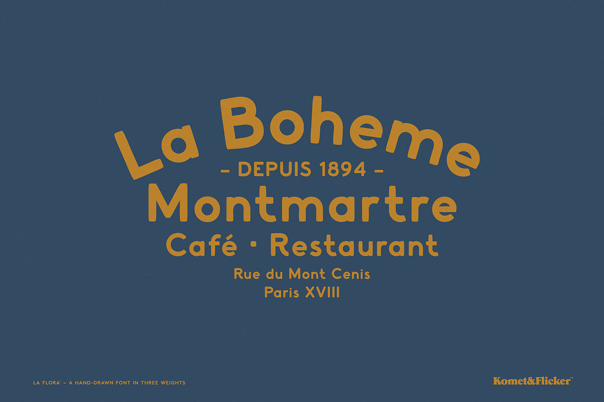 La Flora, a Sans Serif Font by Komet & Flicker (Photo 2 of 15)
