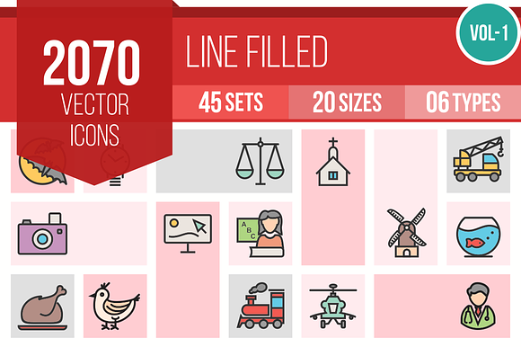 2070 Line Filled Icons (V1)