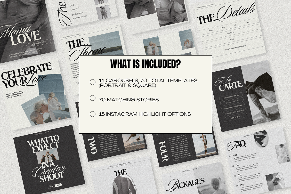 Photography Instagram Templates, a Social Media Template by digitaldispositions (Photo 2 of 9)