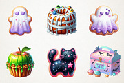 Halloween Spooky Bakery Clipart, an Illustration by RobertsArt (Thumbnail 2 of 7)