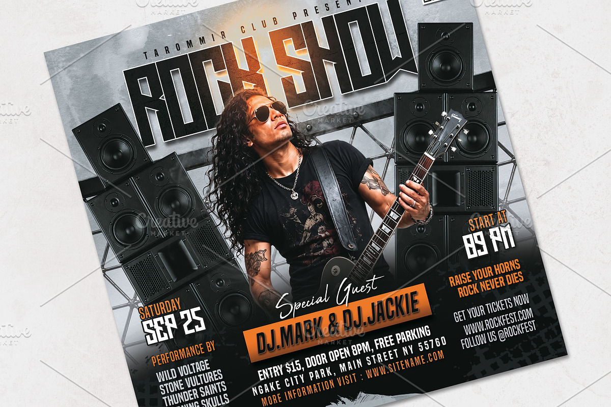 Rock Show Flyer Template, a Flyer Template by Tarommir (Photo 3 of 3)
