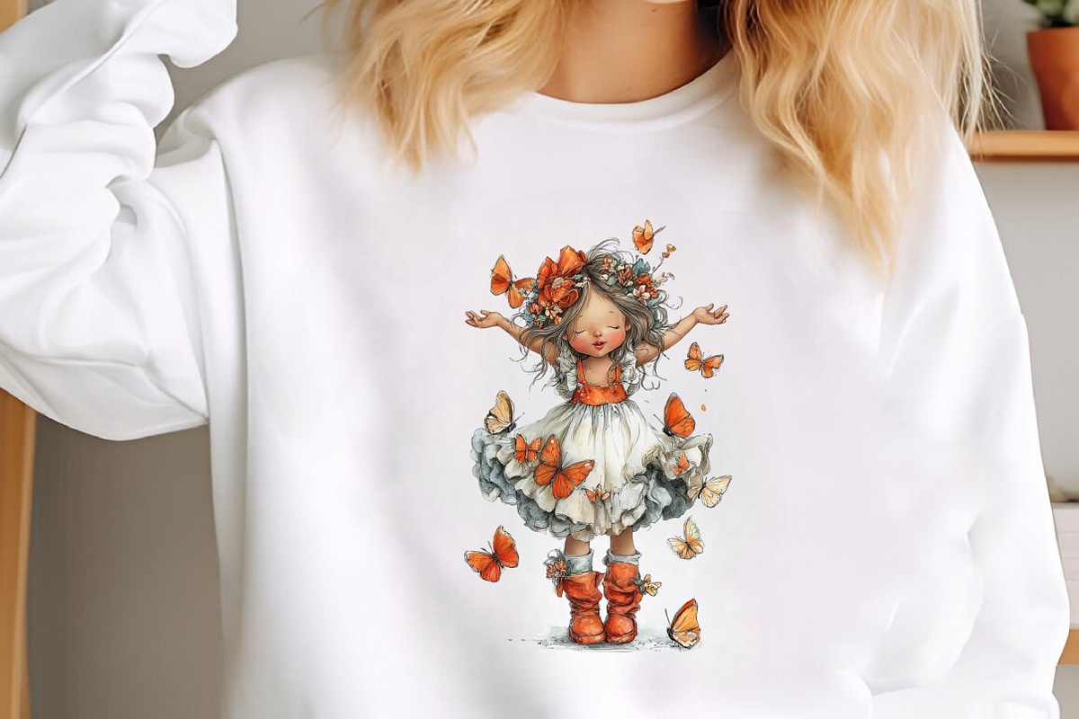 Whimsical Spring Girl Clipart, an Illustration by designcity5 (Photo 3 of 5)