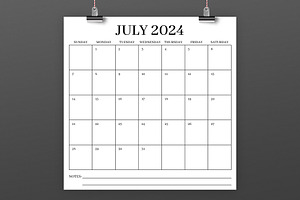 2024 Square 12x12 Calendar