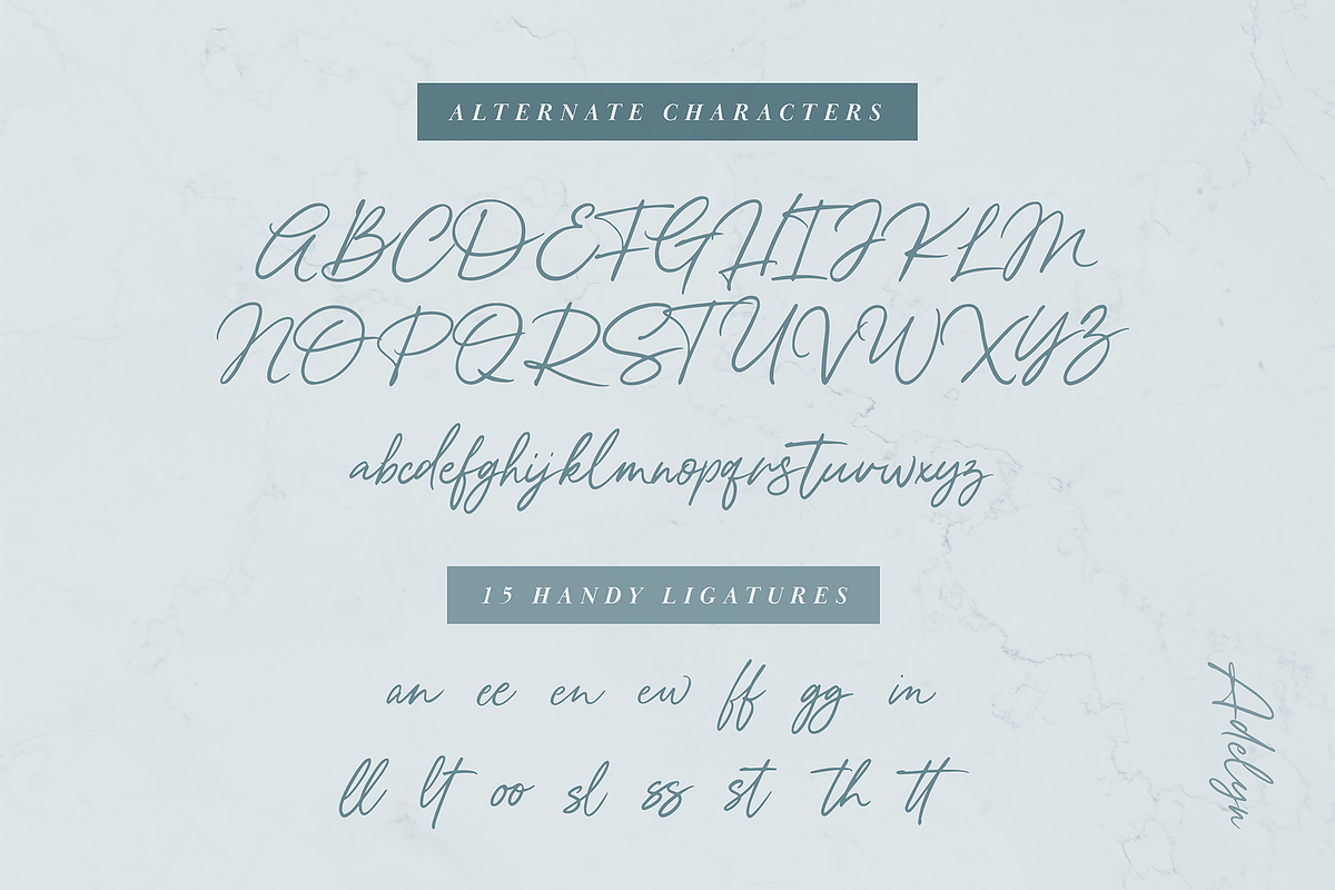 Adelyn Script Font, a Script Font by Freshly Made Type (Photo 13 of 13)