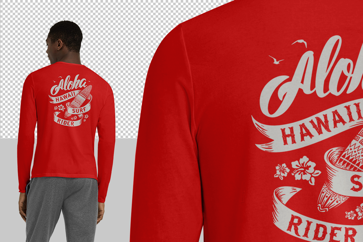 Long Sleeved T-Shirt (African Model), a Shirt Mockup by Mock-up Store (Photo 4 of 5)