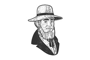 Mormon Sketch Vector Illustration