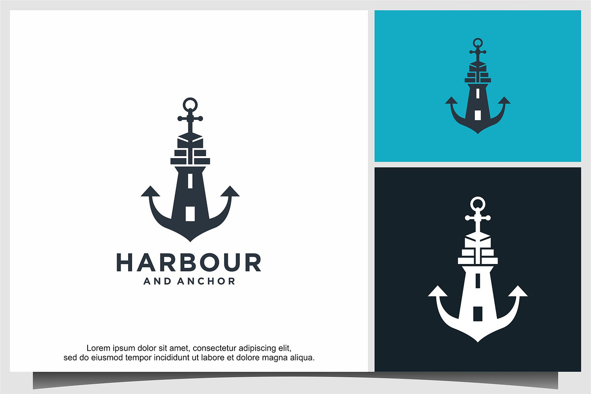harbour and anchor logo, a Branding & Logo Template by ebinta99
