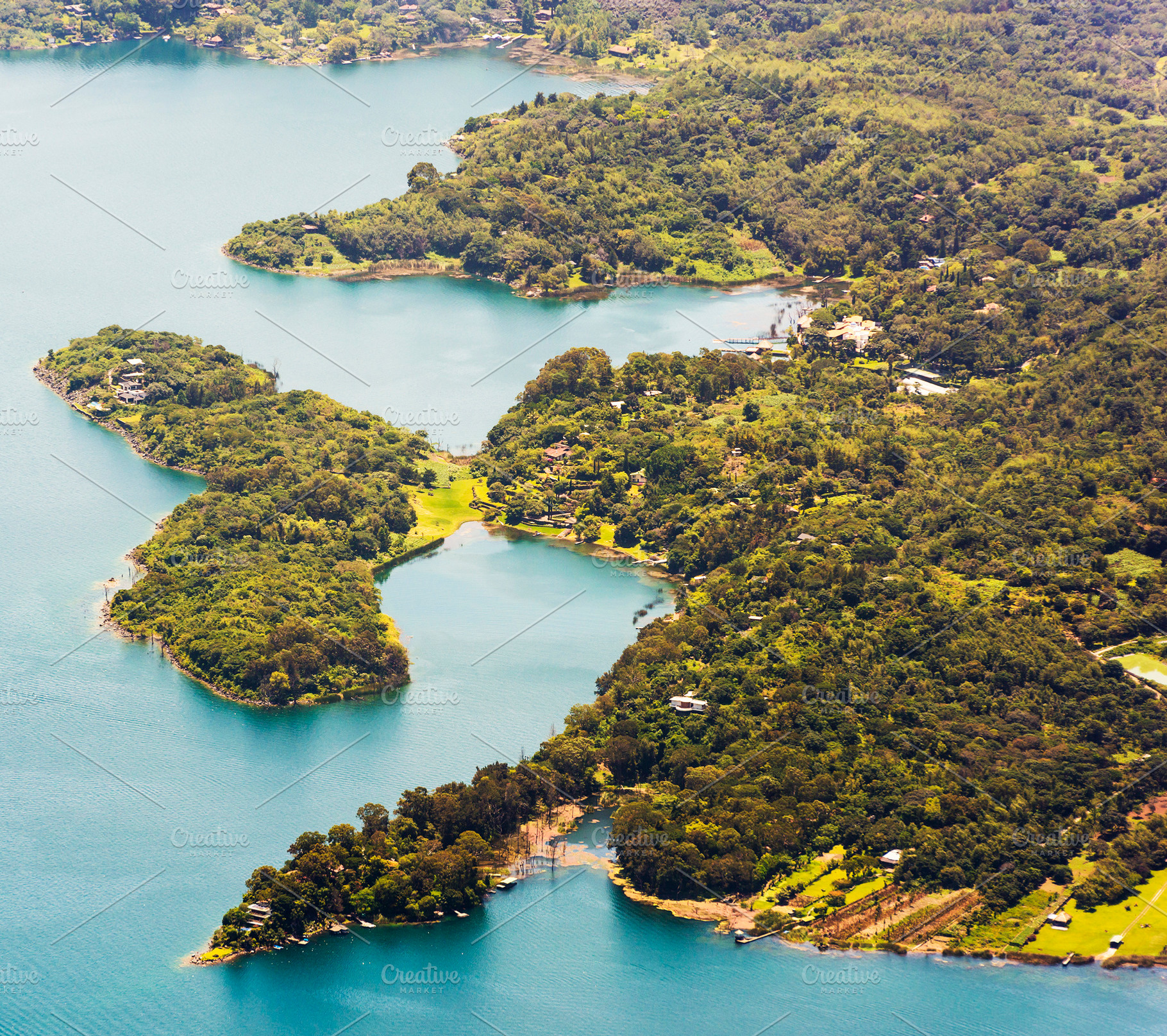 Lake Atitlan Shoreline Town, a Nature Photo by THP Creative