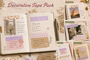 18 Decorative Tape Pack, an Object Graphic by Jiwstudio (Thumbnail 2 of 4)