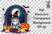 Halloween Cat PNG Bundle, a Graphic by Rina Akther (Thumbnail 7 of 11)