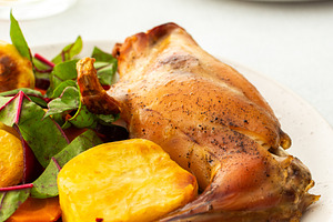 Enjoy a delicious, hearty meal, a Food & Drink Photo by Pundateam