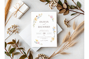 5x7 Invitation Mockup with Gift Box, a Product Mockup by MockupWizard (Thumbnail 4 of 5)