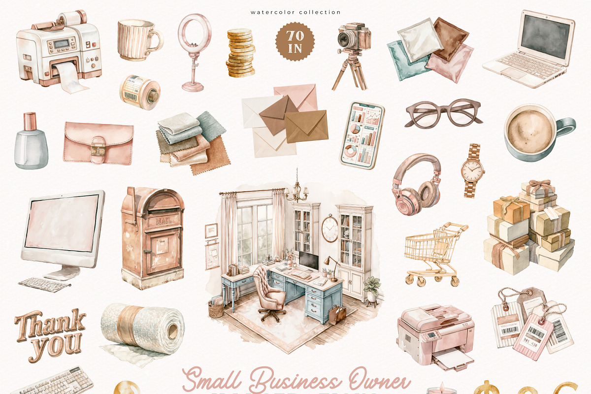 Small Business Owner Collection, a Decorative Illustration by PeDe Designs (Photo 5 of 17)