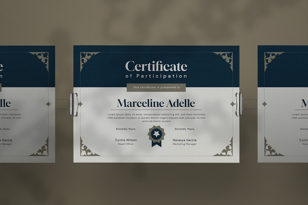Greeny Art Deco - Certificate, a Print Template by StreaksideStd (Photo 2 of 2)