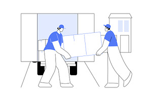 Truck loading isolated cartoon, a Finance Illustration by Visual Generation