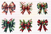 Coquette Christmas Bow Clipart, an Illustration by CreationArt (Thumbnail 3 of 5)