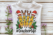 Christmas Pencils Teacher Christmas, an Illustration by CraftArtStudio (Thumbnail 2 of 4)