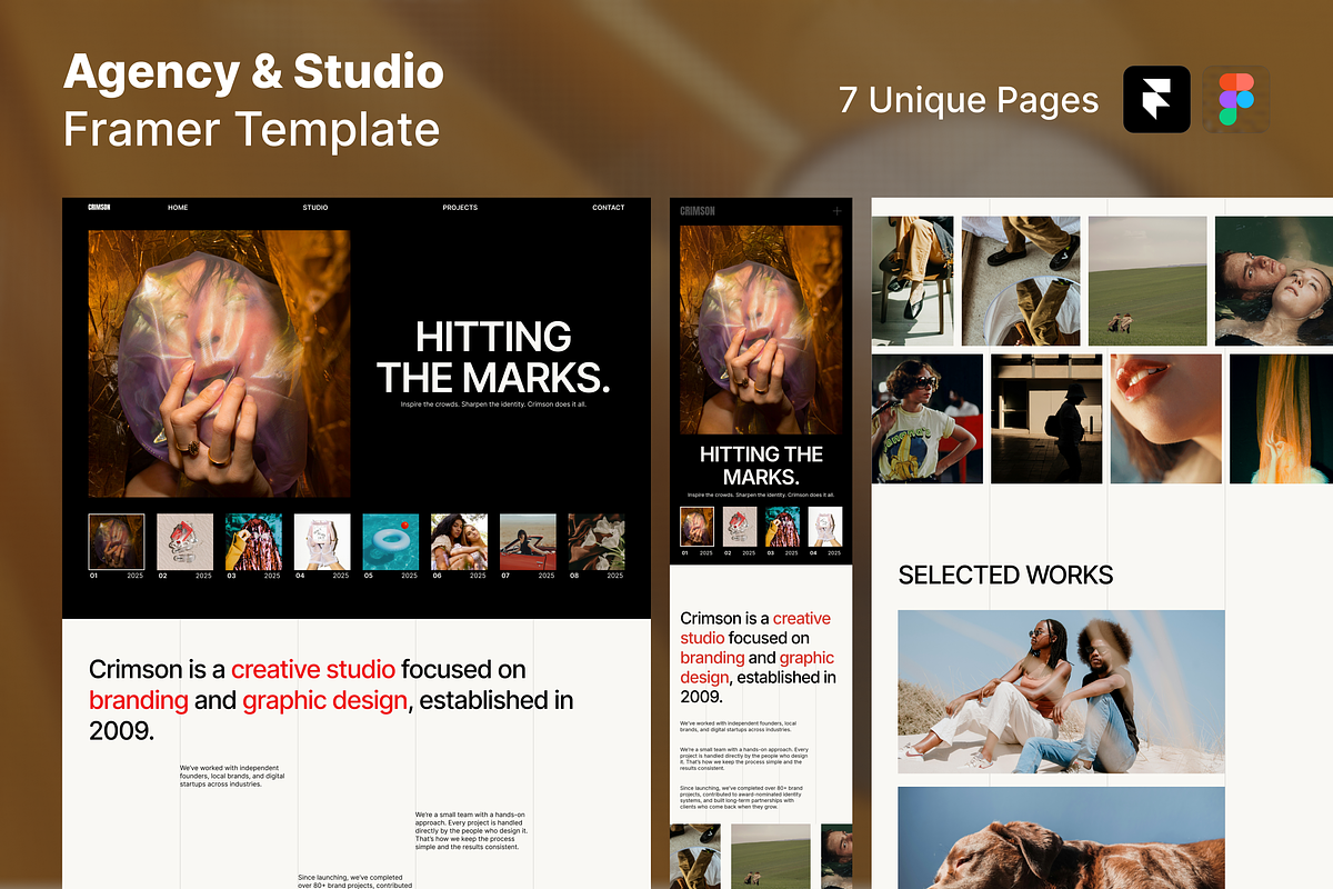 Agency & Studio Framer Template, an UI Kit Template by Rozepaars Design (Photo 1 of 4)