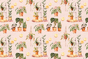 Watercolor Urban Jungle Decor, a Decorative Illustration by Belusuab (Thumbnail 7 of 10)