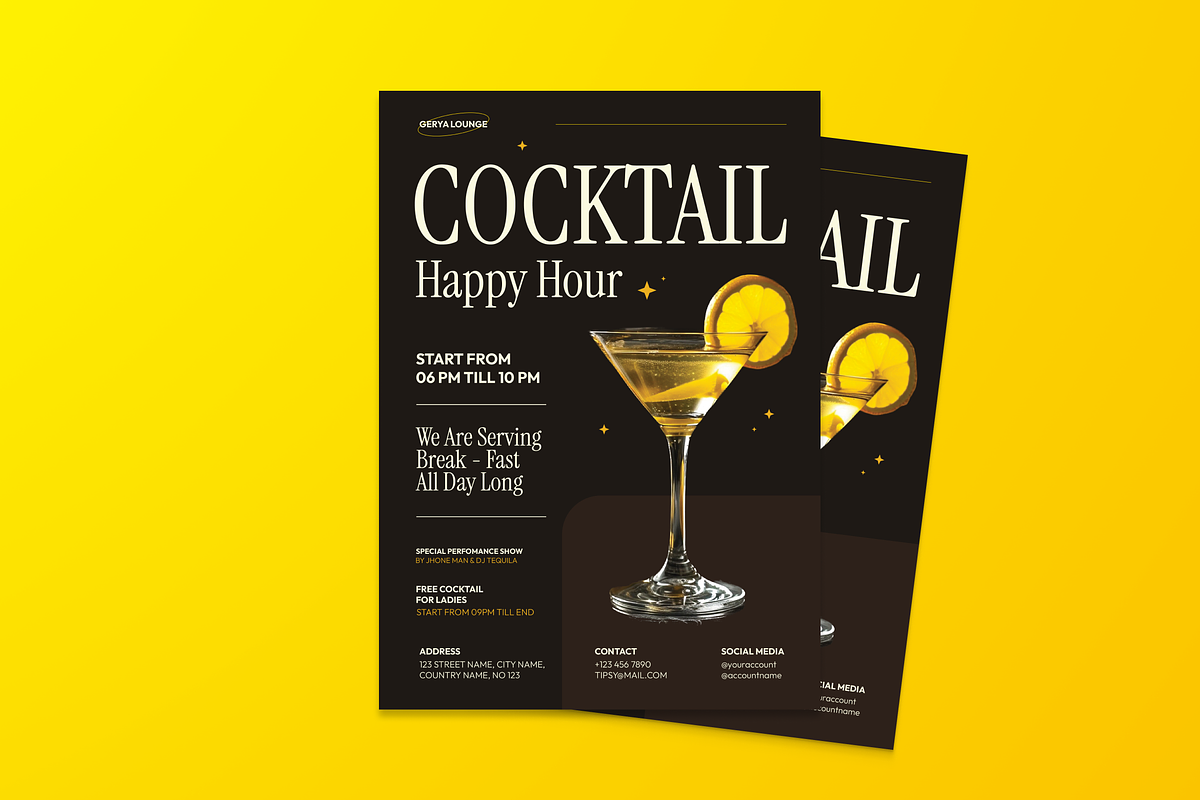 Cocktail Party Flyer, a Flyer Template by MMPixelCraft (Photo 1 of 5)