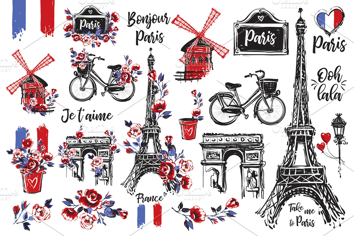 Paris Landmarks Sights Set & 30Cards, an Outline Icon by Sopelkin (Photo 2 of 8)