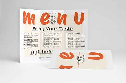 Trifold Menu Template