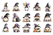Halloween Gnome PNG Clipart Bundle, a Seasonal Illustration by Nicolle's Colorful Art (Thumbnail 2 of 5)