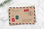Christmas Vintage Travel Postcard, a Card Template by BrandPacks (Thumbnail 1 of 4)