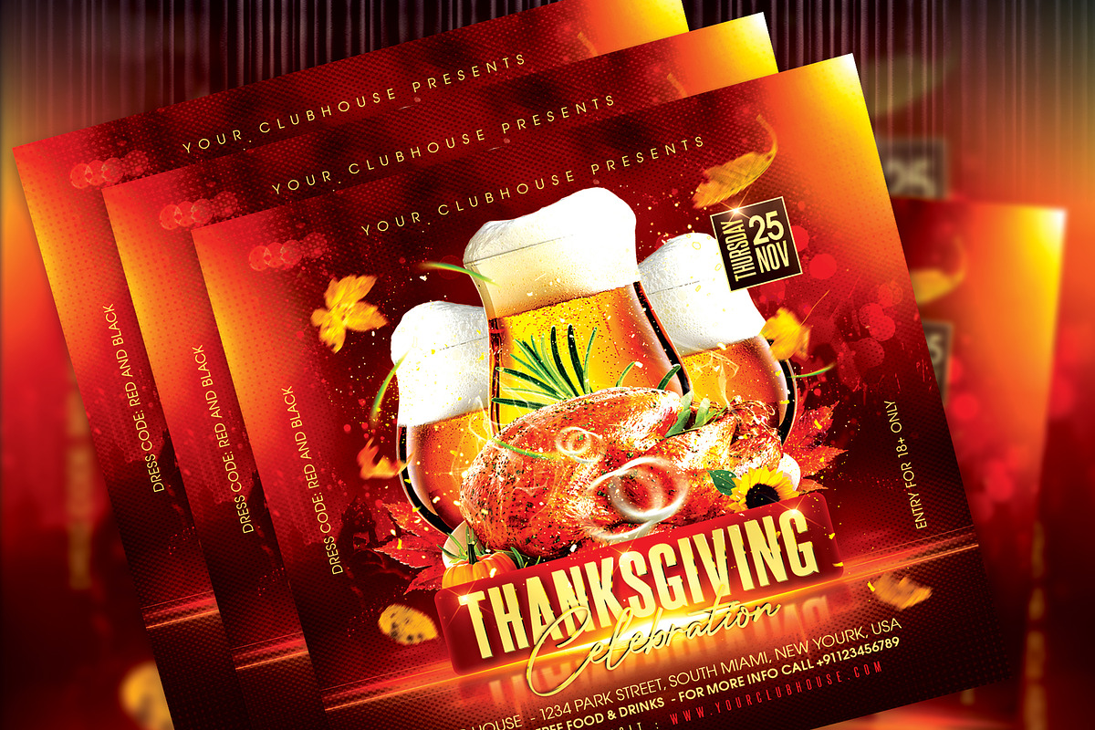 Thanksgiving Flyer, a Templates & Theme by MithilaCreation (Photo 5 of 6)