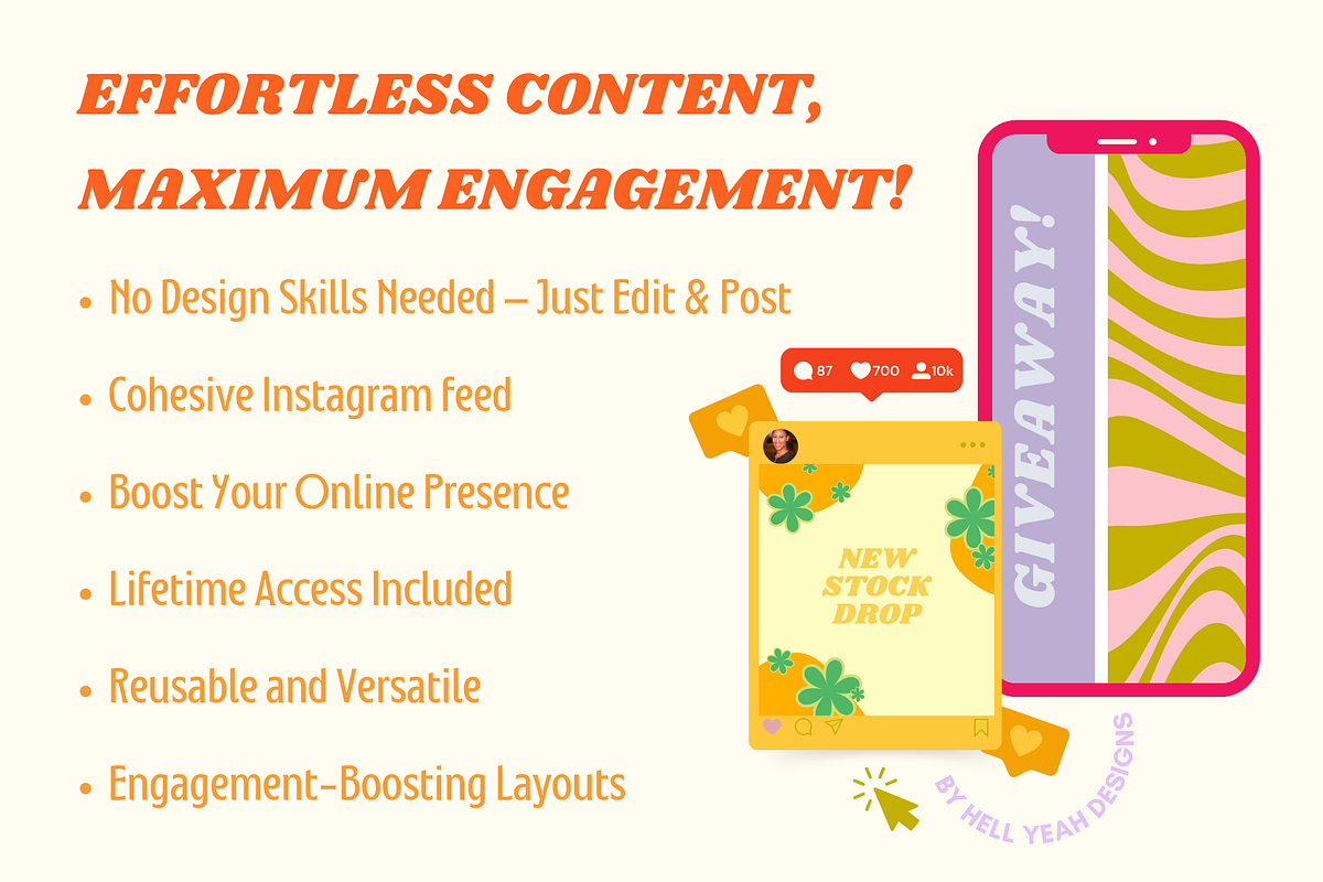 Funky Bold Instagram Post Templates, a Social Media Template by HellYeahDesigns (Photo 6 of 7)
