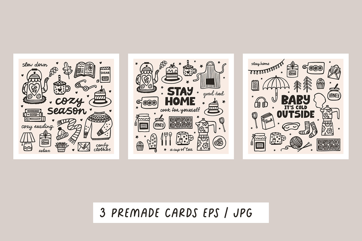 Hygge graphic elements, an Object Illustration by piyacler (Photo 6 of 8)