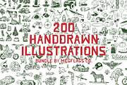75% OFF 200 Handdrawn Illustrations, an Illustration by Megflags (Thumbnail 1 of 20)