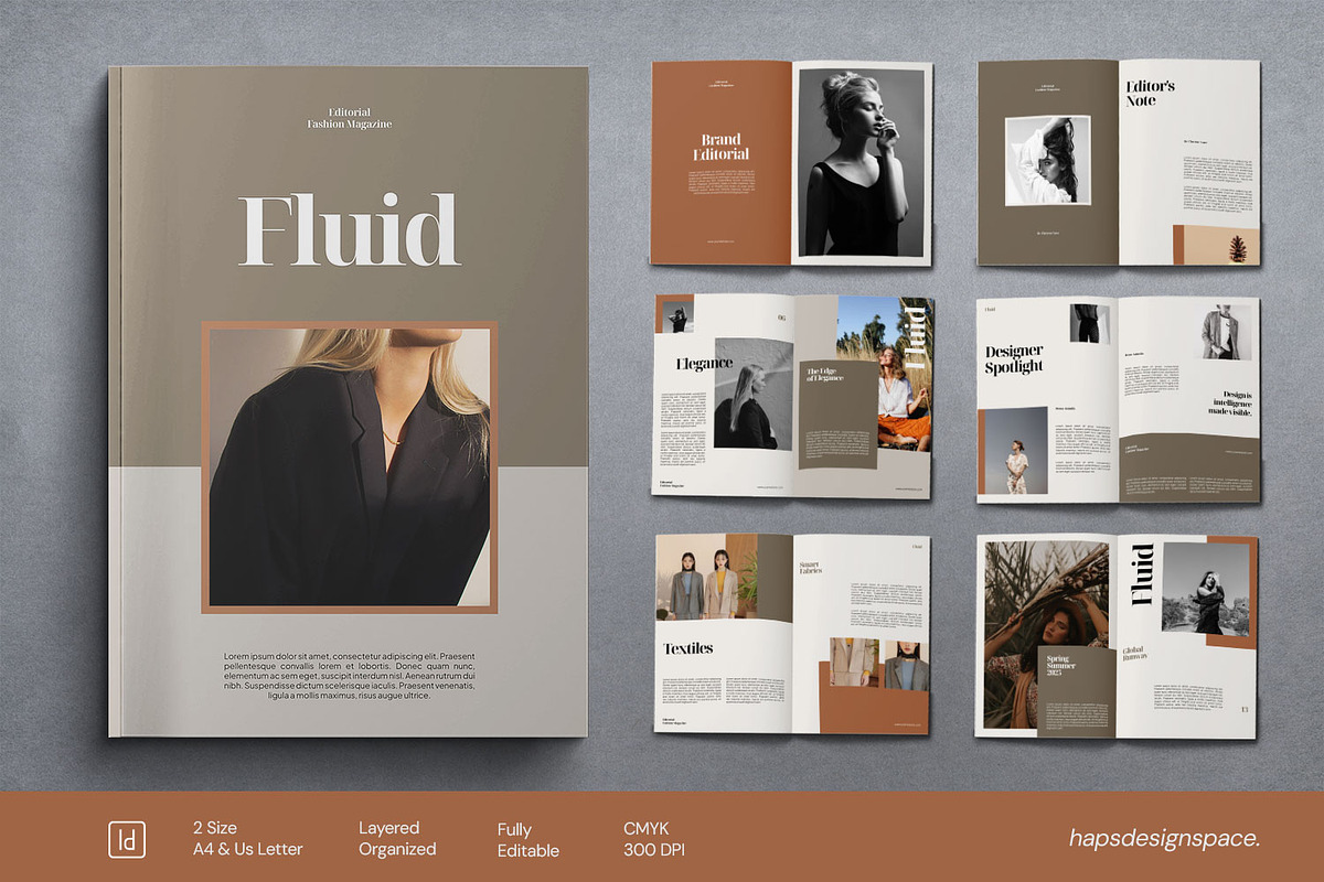 Fluid Editorial Fashion Magazine, a Magazine Template by Haps Space (Photo 1 of 8)