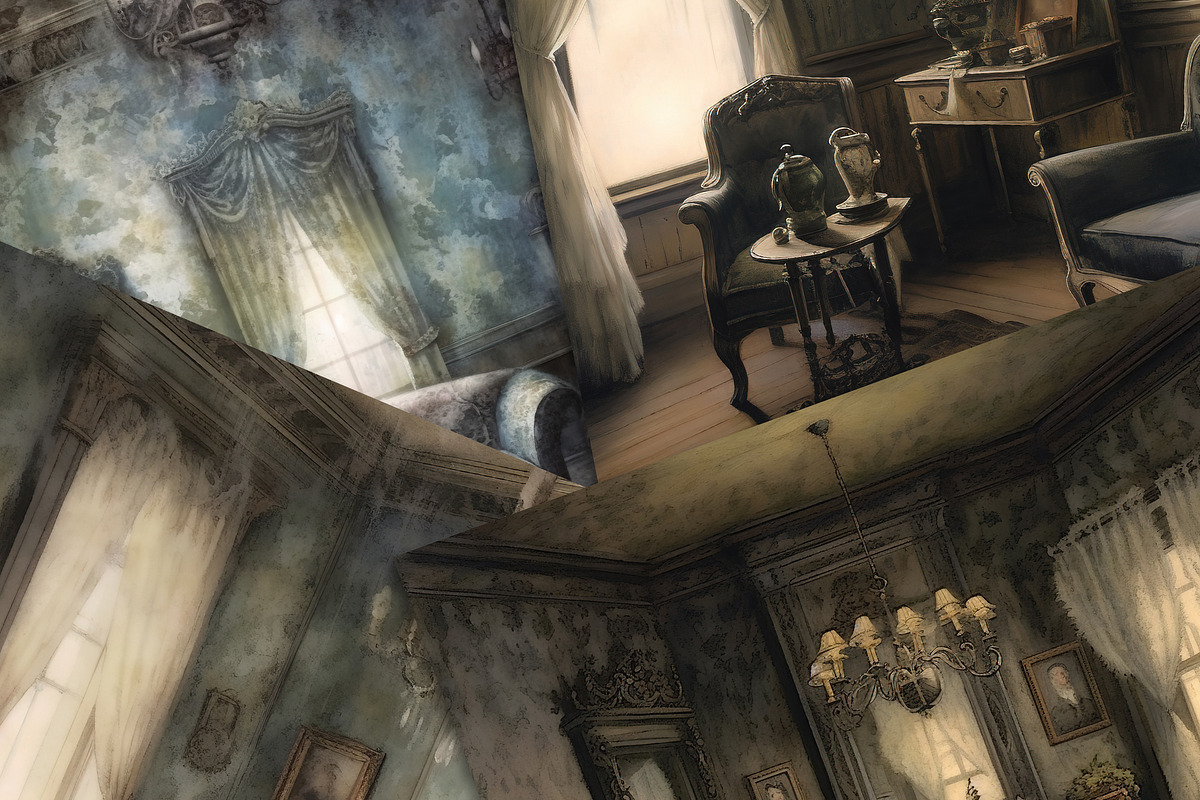 Gothic Victorian Parlor, a Background Graphic by Curve Design (Photo 2 of 3)